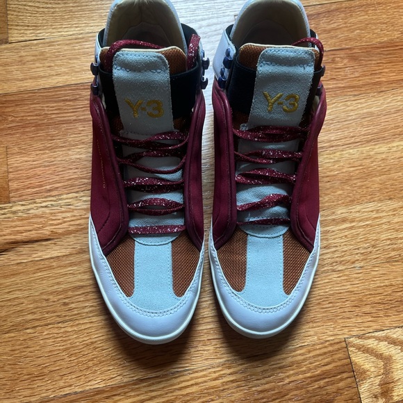 Y-3 Kazuhiri Adidas X Yohji Yamamoto Red and Blue High-Top Sneakers Men's 8 - Picture 1 of 10
